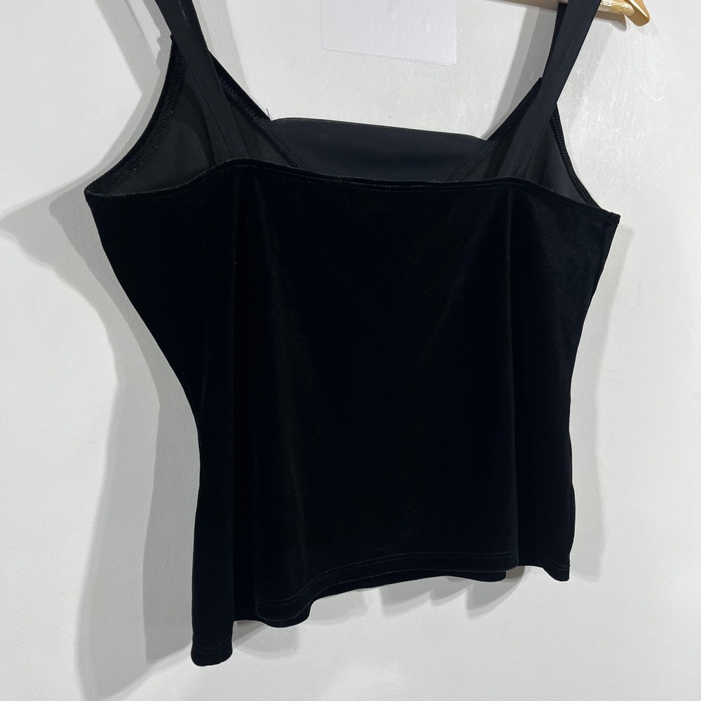 Talbots VTG 90s Old Money Euro Summer Dainty Velvet Cami Tank Top Womens Medium - Picture 3 of 9